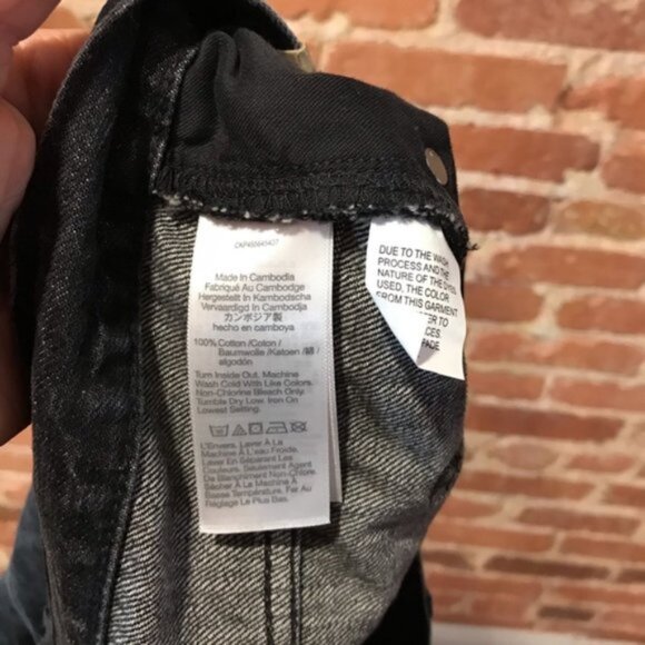 NEW Madewell Womens Relaxed Denim Shorts Size 32 Black Calverley Wash AJ243 - Picture 8 of 10